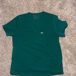 Figs Catarina Scrub top Hunter green